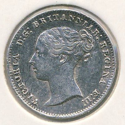 Великобритания 3 пенса 1859 год