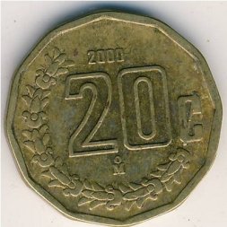 Мексика 20 сентаво 2000 год