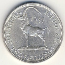 Южная Родезия 2 шиллинга 1937 год