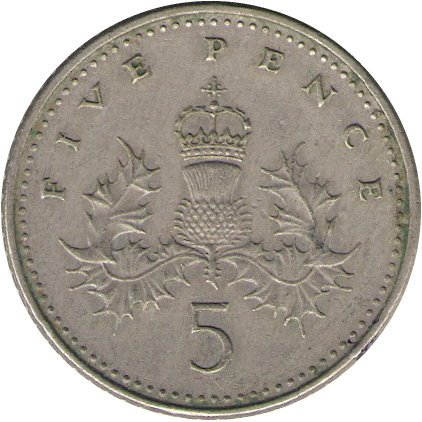 Великобритания 5 пенсов 2003 год