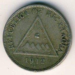 Никарагуа 5 сентаво 1912 год