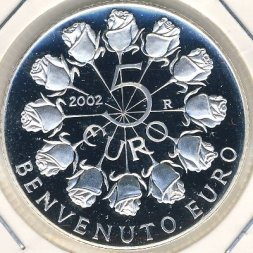Сан-Марино 5 евро 2002 год