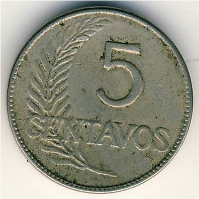 Перу 5 сентаво 1919 год