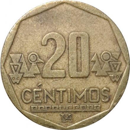 Перу 20 сентимо 2009 год