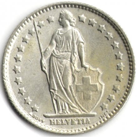 Швейцария 1 франк 1963 год