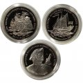 Набор из 3 жетонов &quot;300-летие Российского военно-морского флота&quot;
