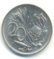 ЮАР 20 центов 1986 год - Королевская протея