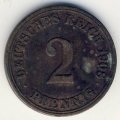 Германия 2 пфеннига 1908 год (A)