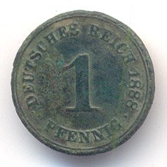 Германия 1 пфенниг 1888 год (A)