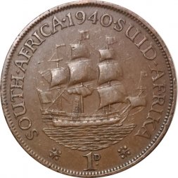 ЮАР 1 пенни 1940 год (точка после даты)