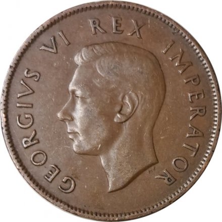ЮАР 1 пенни 1940 год (точка после даты)