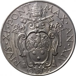 Ватикан 1 лира 1935 год