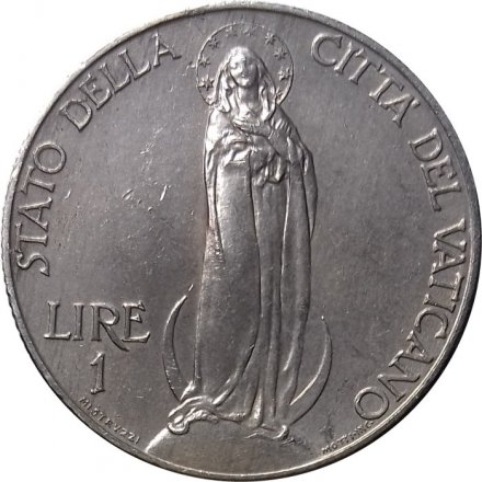 Ватикан 1 лира 1935 год