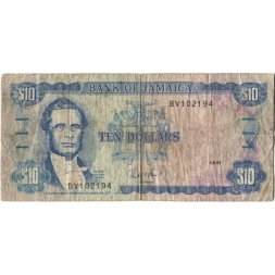 Ямайка 10 долларов 1987 год - Джордж Вильям Гордон - F