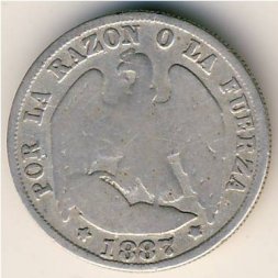 Чили 1/2 десимо 1887 год