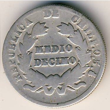 Чили 1/2 десимо 1887 год