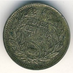 Чили 10 сентаво 1909 год