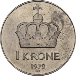 Норвегия 1 крона 1979 год - Король Улаф V