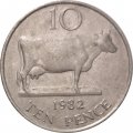 Гернси 10 пенсов 1982 год