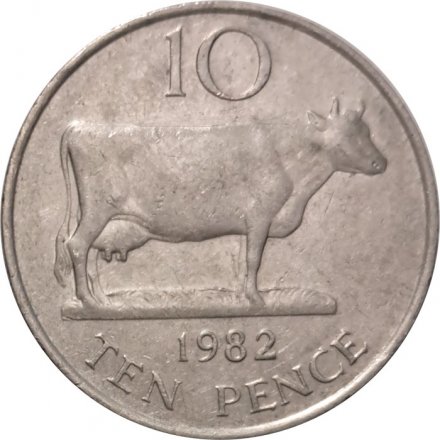 Гернси 10 пенсов 1982 год