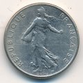 Франция 1/2 франка 1974 год