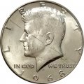 США 1/2 доллара 1968 год (D)