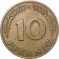 ФРГ 10 пфеннигов 1975 год - G