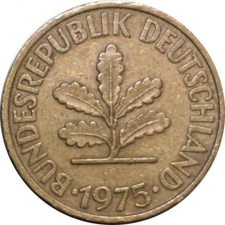 ФРГ 10 пфеннигов 1975 год - G