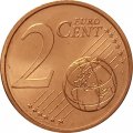 Испания 2 евроцента 2010 год - Кафедральный собор Сантьяго-де-Компостела UNC