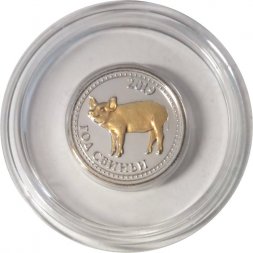 Жетон Год Свиньи 2019. Императорский монетный двор (позолота)