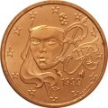 Франция 1 евроцент 1999 год - Марианна UNC
