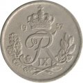Дания 25 эре 1957 год