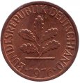 ФРГ 1 пфенниг 1976 год (D)