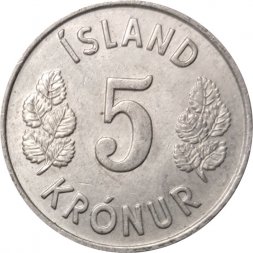Исландия 5 крон 1973 год