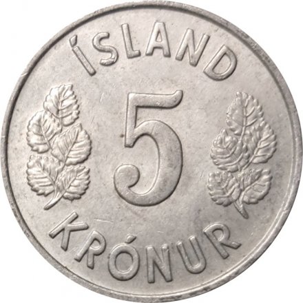 Исландия 5 крон 1973 год
