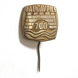 Значок-иголка Даугавпилс. Daugavpils. Латвия. 700 лет, тяжелый