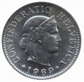 Швейцария 5 раппенов 1969 год