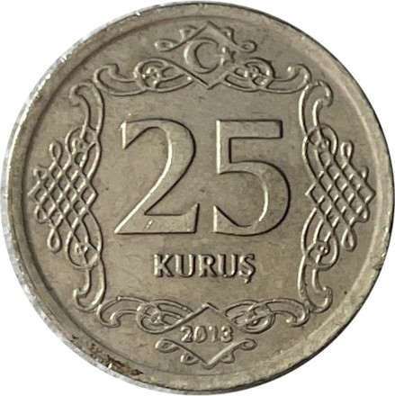 Турция 25 куруш 2013 год
