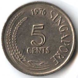 Сингапур 5 центов 1976 год