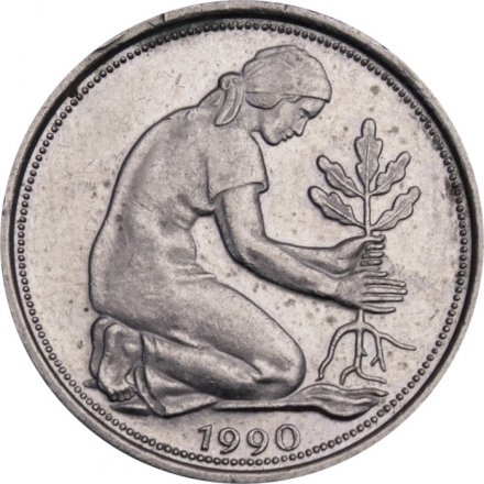 ФРГ 50 пфеннигов 1990 год (A)