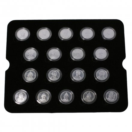 Коллекция медалей - Правители России, Великие князья и цари 34 медалей в оригинальном футляре