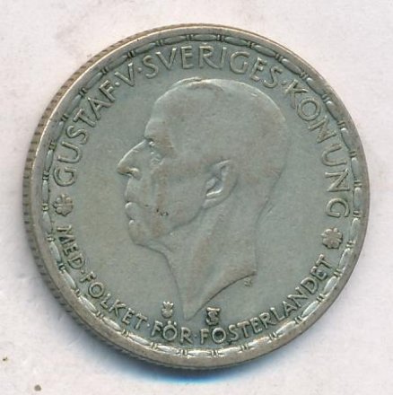 Швеция 1 крона 1949 год