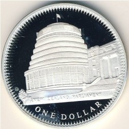 Новая Зеландия 1 доллар 1978 год - Здание парламента - Proof
