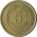 Чили 5 сентесимо 1964 год