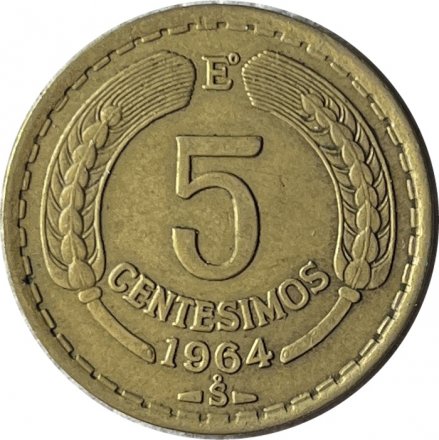 Чили 5 сентесимо 1964 год
