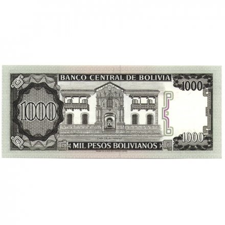 Боливия 1000 боливиано 1982 год - UNC