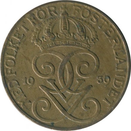 Швеция 5 эре 1939 год