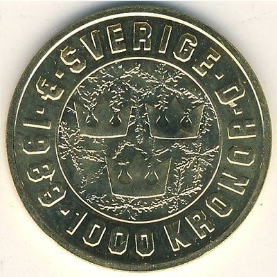 Швеция 1000 крон 1989 год