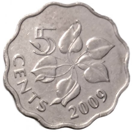Свазиленд 5 центов 2009 год