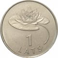 Латвия 1 лат 2008 год - Водяная лилия